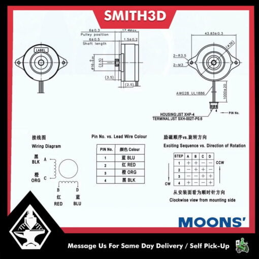 Trianglelab moons motor nema14 36mm 17mm stepper motor alternative ldo for orbiter | sherpa mini | voron