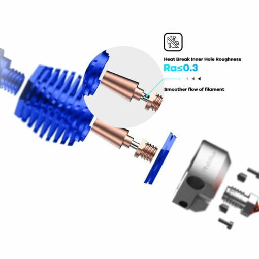 Phaetus dragonfly hotend bmo bimetal art design for bowden extruder vs v6 hotend 3d printer parts to ender 3 prusa