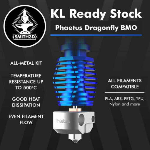 Phaetus dragonfly hotend bmo bimetal art design for bowden extruder vs v6 hotend 3d printer parts to ender 3 prusa