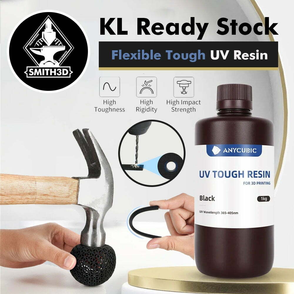 Anycubic Flexible Tough UV Photosensitive Resin 1kg for 3D Printer High  Precision Mechanical Dental Nylon Like - Smith3D Malaysia