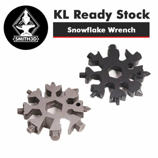Snowflake wrench stainless steel 19 in 1 420 steel multipurpose outdoor keychain 3d printer