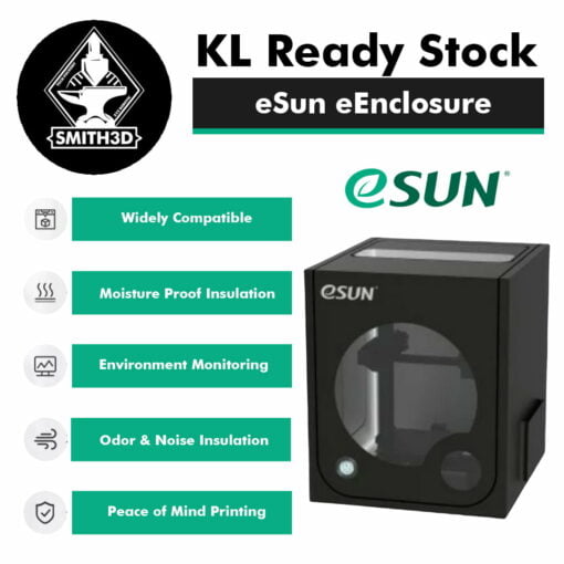 Esun eenclosure for 3d printers 65*76*72cm dual power outlet design
