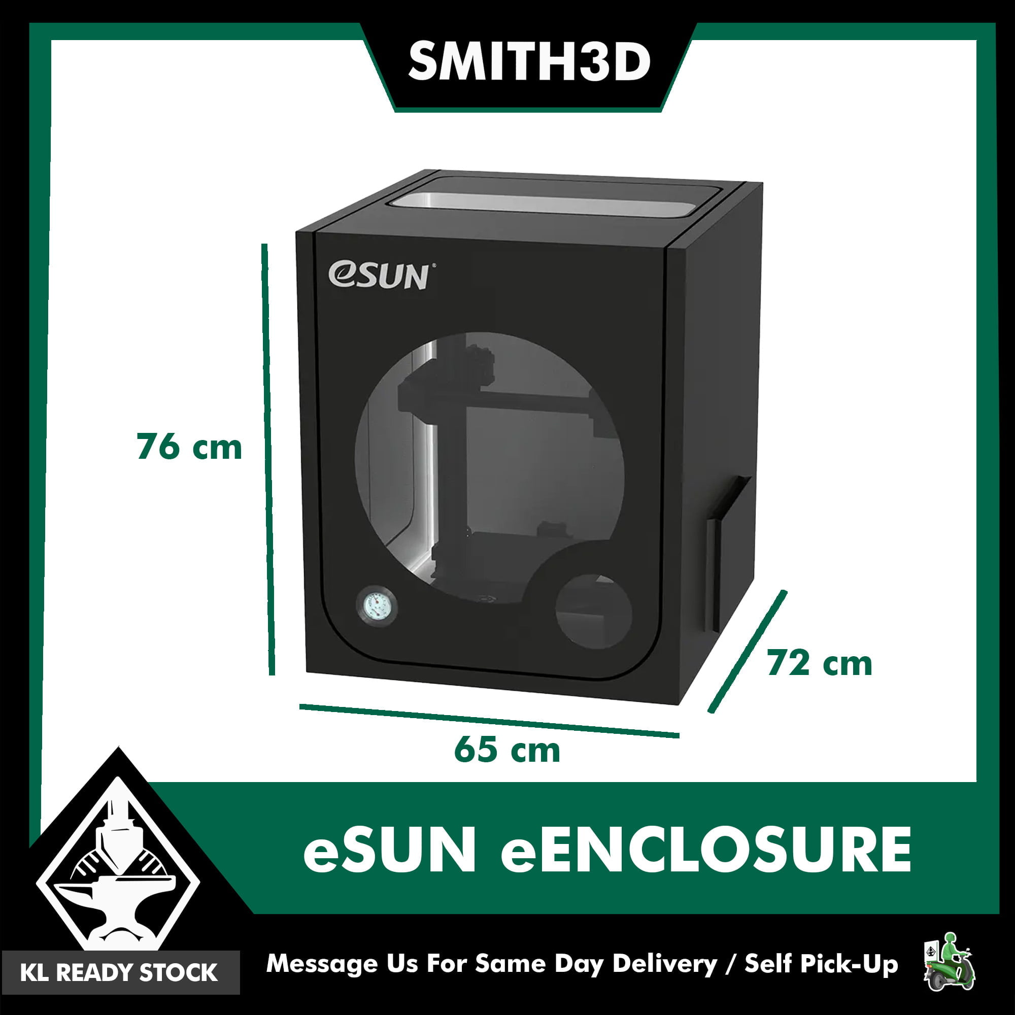 eSun eEnclosure for 3D Printers 65*76*72CM Dual Power Outlet Design -  Smith3D Malaysia