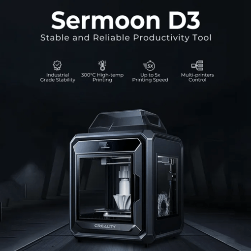 Sermoon d3 3d printer creality fully enclosed 3d printer 300*250*300mm large building size built-in camera 14 filament