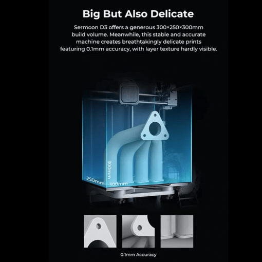 Sermoon d3 3d printer creality fully enclosed 3d printer 300*250*300mm large building size built-in camera 14 filament