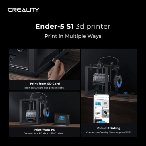 Creality ender 5 s1 3d printer 250mm/s high speed "sprite" direct extruder cr touch auto-leveling 220x220x280mm