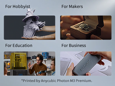 Anycubic photon m3 premium 8k high precision large print size 8k resin lightturbo 2.0 light source lcd 3d printer