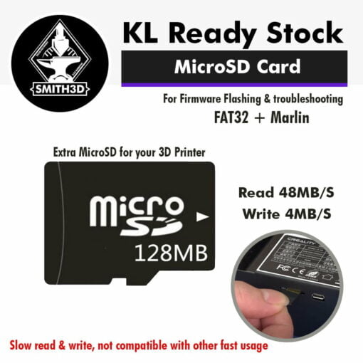 128mb/2gb microsd card for flash firmware backup 3d printer marlin compatible fat32 - 2gb