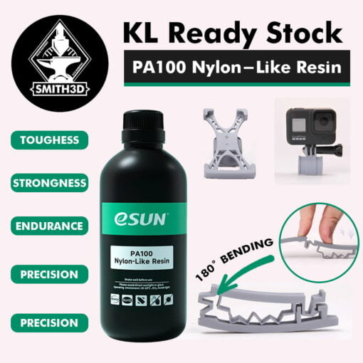 Esun pa100 nylon like resin 0.5kg  405nm uv resin lcd 3d photon uv curing photopolymer pa100 nylon resin 3d liquid resin