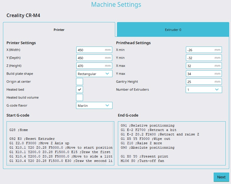 I Made A Cura Start Code Maker For The Ender 3 / V2 / Creality. 