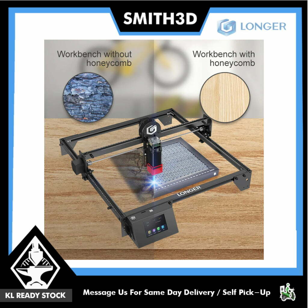 LONGER RAY5 Laser Engraver Accessories Air Assist Rotary Roller Honeycomb  400x400mm Co2 Acrylic Cutter - Smith3D Malaysia