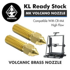 Mk volcano nozzle for cr-m4 crm4 cr m4 3d printer accessories new volcanic brass nozzle 1.75mm 0.4mm high flow