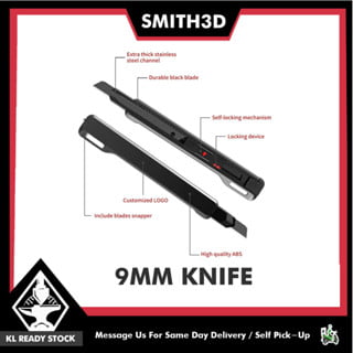 Ultra Sharp Utility Knife High Quality for Box Opener Black Pocket