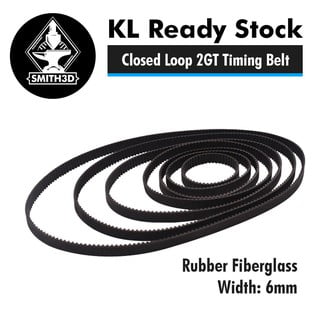 2gt 6mm closed loop timing belt rubber length  200 300 400 610 752 852 1220