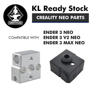 Creality ender 3 v2 / 3 neo / max neo 3d printer parts nozzle kit heatblock silicone sock heatbreak cr-6se cr-10 smart