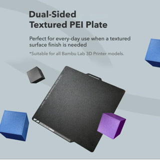 Lerdge® bambu lab x1 / x1cc / p1p dual-sided textured pei plate for 3d printer replacement bambulab upgrade spare parts