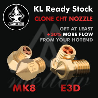 Mellow cht nozzle clone high flow 1.75/3.0 universal for e3dv6/mk8 hot end 3d printing accessories