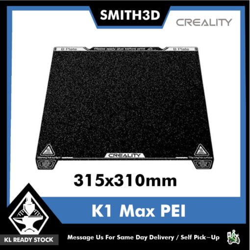 Creality k1 max(315*310mm) / smooth(235*235mm) pei build plate kit