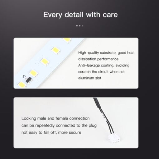 Creality ender-3 s1 / s1 pro / s1 plus led light bar kit 24v/5w chip energy power saving soft light