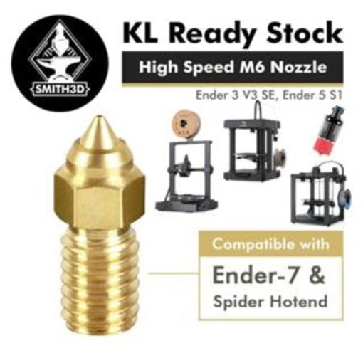 High speed m6 hotend for creality ender 7 printer spider hotend m6×d0.4×h16.8