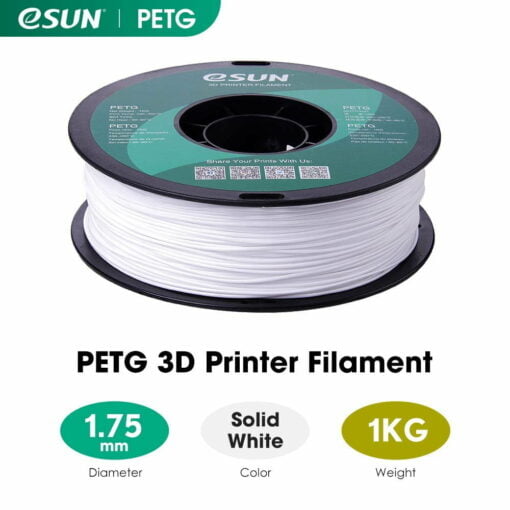 Esun petg 1kg filament 1kg 1.75mm - solid colors - solid white