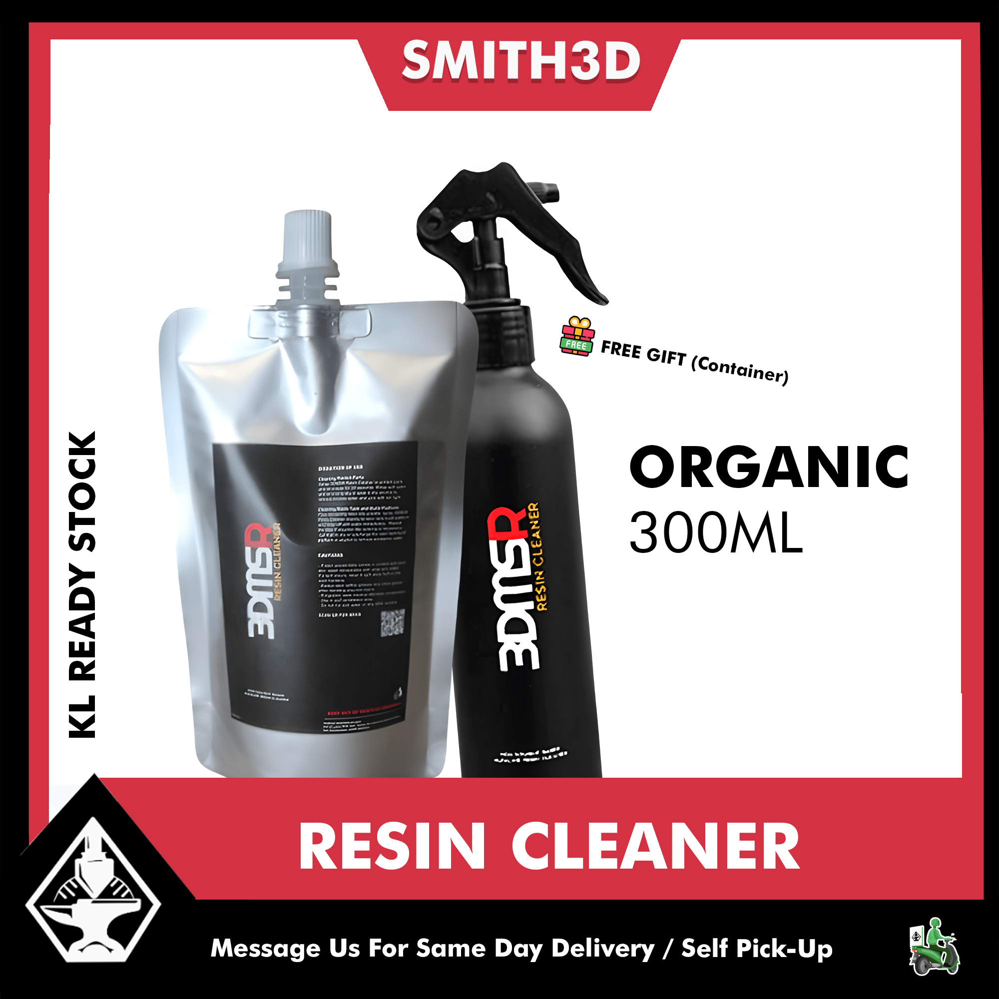 Resin Cleaner Spray by 3DMSR For UV Resin Post Processing Cleaning  Alternative Phrozen Wash Spray Brush Rinse Dry - Smith3D Malaysia