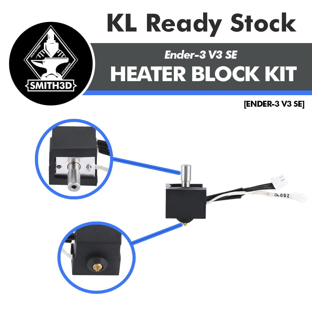 Creality Ender-3 V3 SE Heater Block Kit, Heater Block Kit Replacement for Ender  3 V3 SE. FDM Printer Replacement Part - Smith3D Malaysia