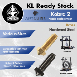 Anycubic kobra 2 series replacement brass nozzle 0.4mm , kobra 2 neo, kobra 2 max, kobra 2 pro, kobra 2 plus nozzle